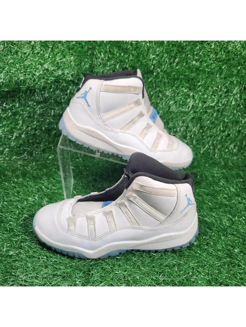 Jordan 11 Retro Legend Blue Shoes Youth Size 3Y White Boys Basketball 378039-104